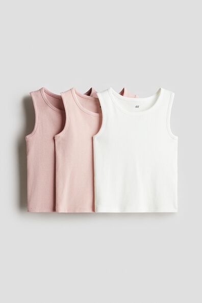 3-pack ribbed vest tops