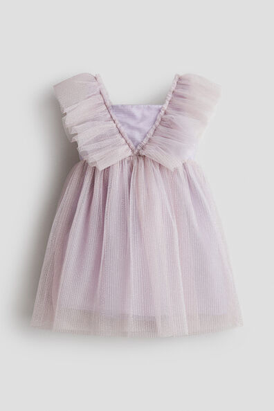 Plissé tulle dress