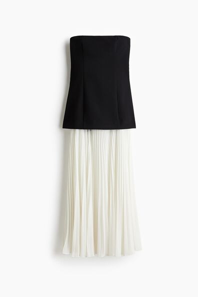 Pleated bandeau dress