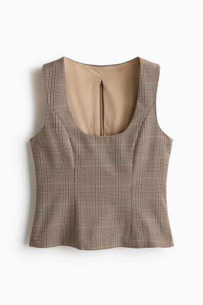 Twill vest top