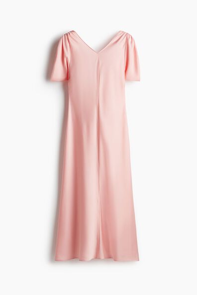Tie-back satin dress