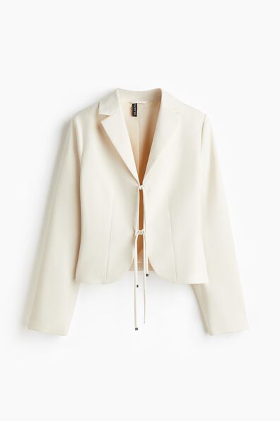 Tie-front blazer