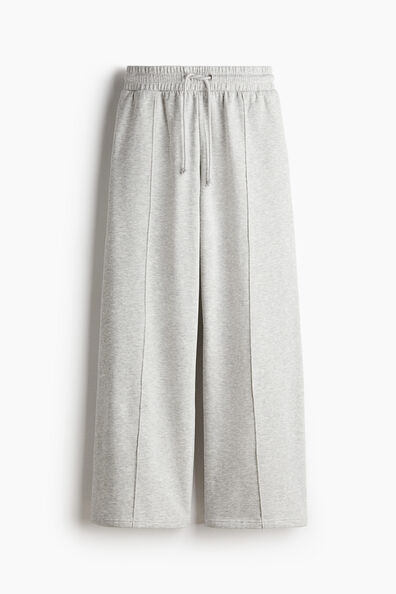 Wide crease-front sweatpants