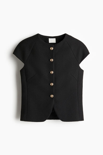 Button-front top