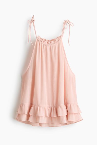 Chiffon drawstring top