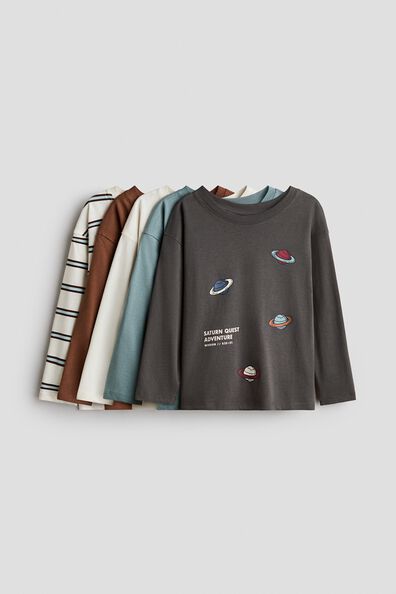 5-pack long-sleeved T-shirts