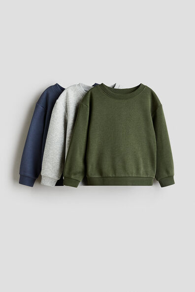 3-pack brushed-inside sweatshirts