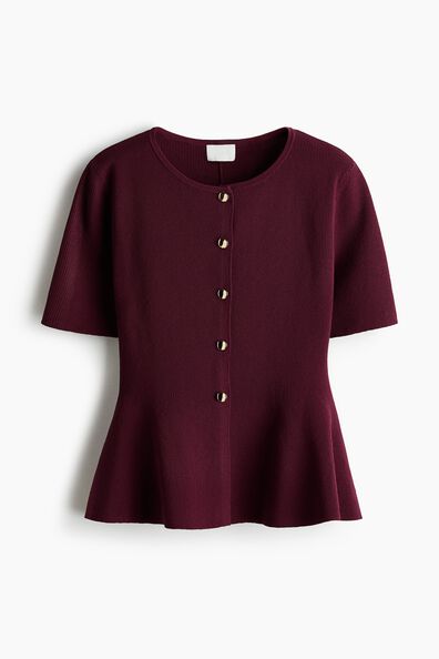 Peplum cardigan