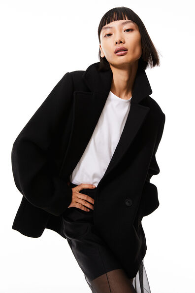 10733 Black Double-Breasted Jacket