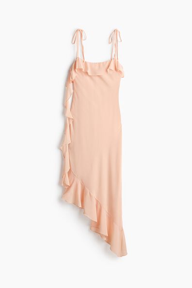 Flounced tie-strap dress