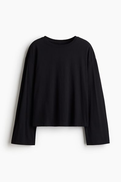 Long-sleeved cotton top