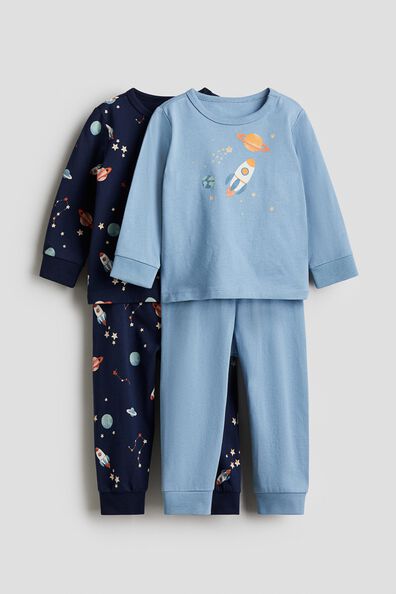 2-pack printed cotton pyjamas