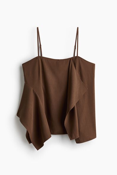 Draped-detail strappy top