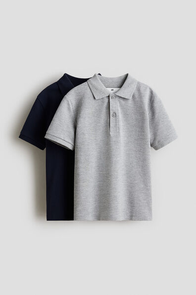 2-pack piqué polo shirts