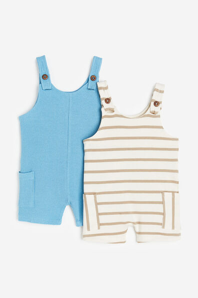 2-pack dungaree shorts