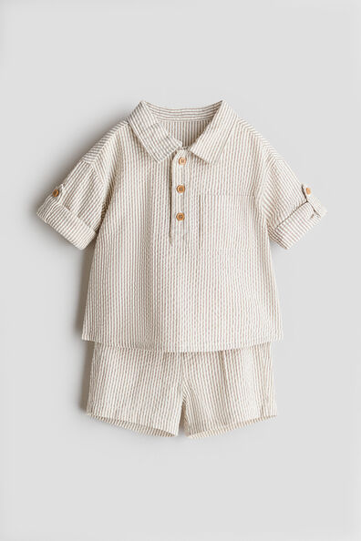 2-piece cotton seersucker set