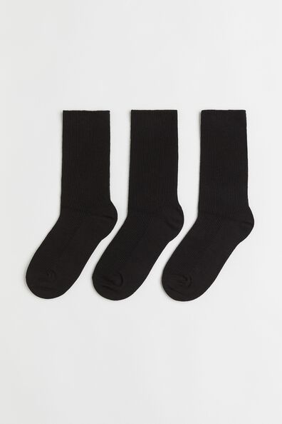 3-pack ribbed socks