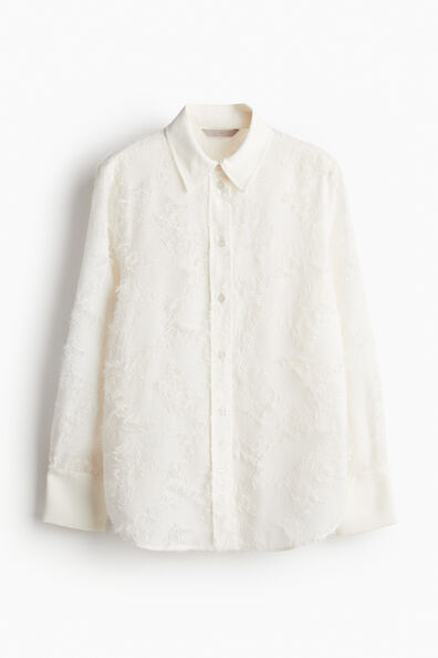 Textured-weave shirt