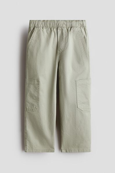 Cotton twill cargo joggers