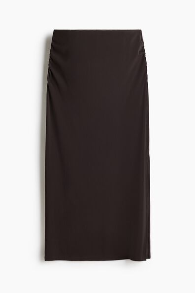 Draped midi skirt
