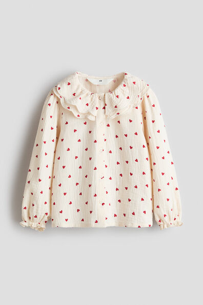 Printed cotton blouse