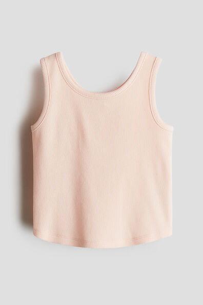 Ribbed jersey vest top