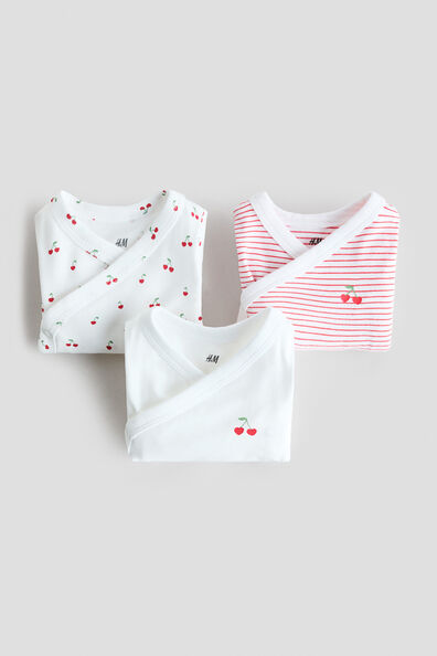 3-pack wrapover bodysuits