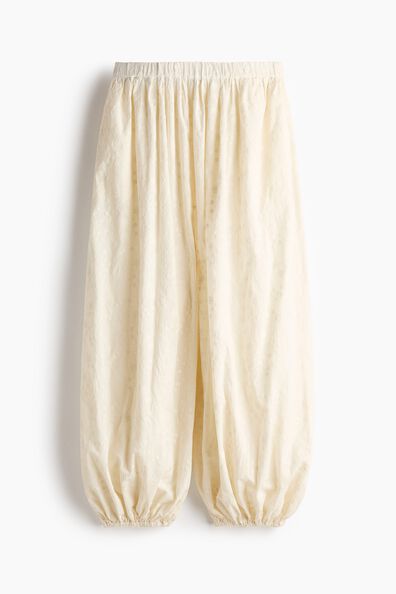 Embroidered balloon trousers