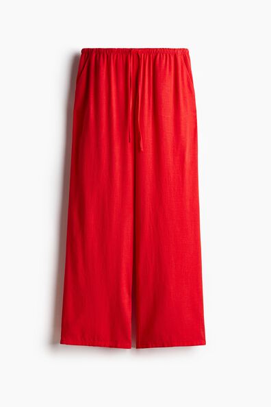 Straight drawstring trousers