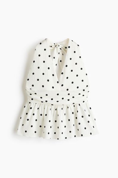Peplum halterneck top