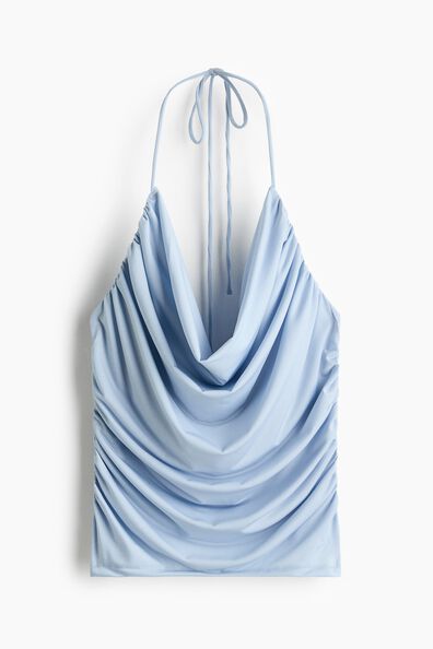 Draped halterneck top