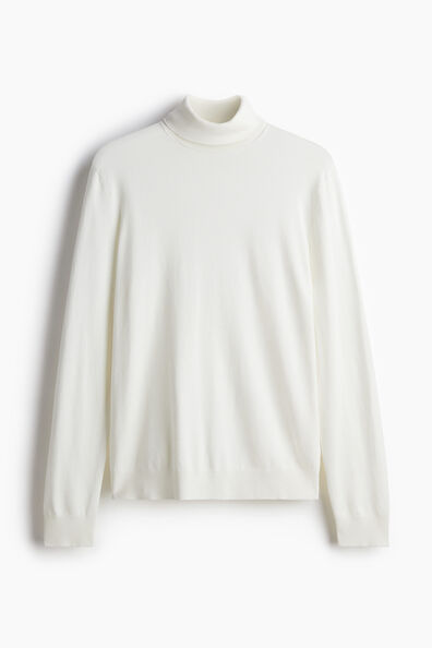 Slim Fit Fine-knit polo-neck jumper