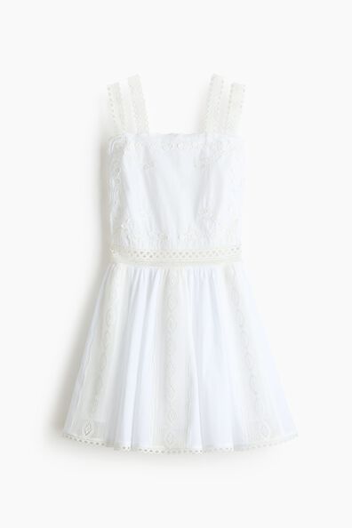 Lace-detail strappy dress