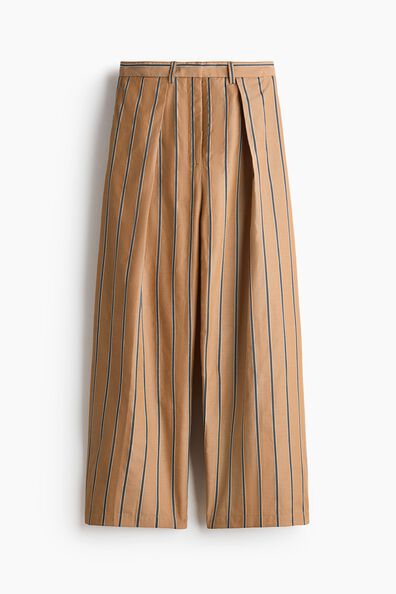 Wide wrap-detail trousers