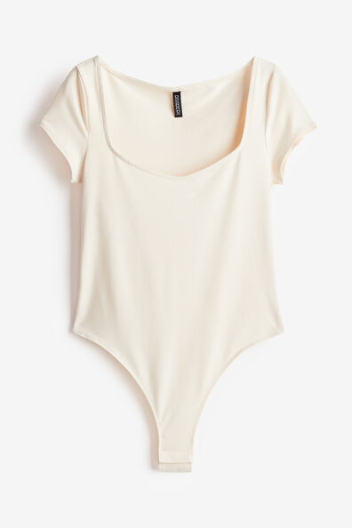 Sweetheart-neck thong body