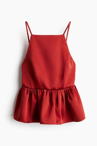 Peplum strappy top