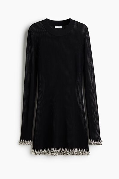 Bead-trimmed net top