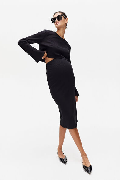 MAMA 2-piece ribbed top and skirt set
