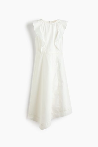 Flounced cotton dress