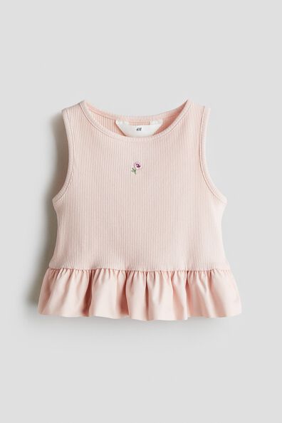 Sleeveless bubble-hem top