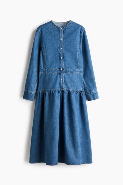 Denim midi dress