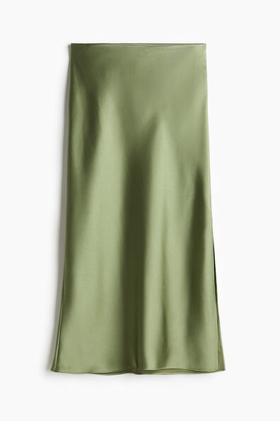 Crêpe satin skirt