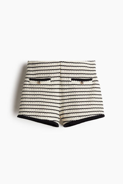 Textured-knit shorts