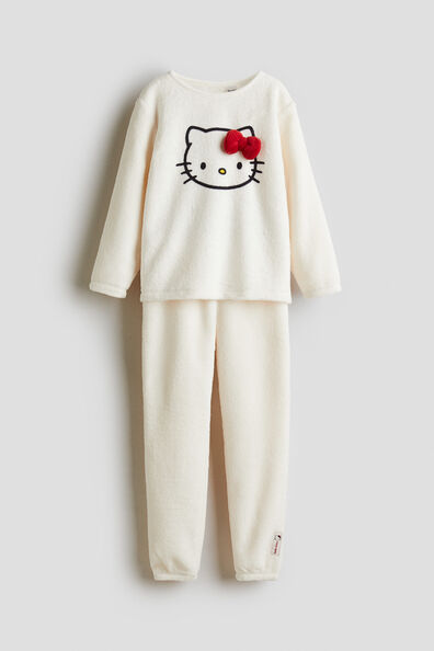 Printed velour pyjamas