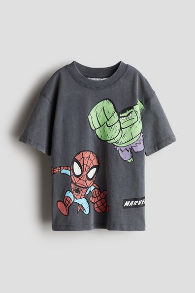 Oversized print-motif T-shirt