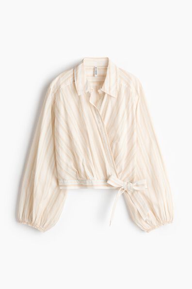 Cotton wrap shirt