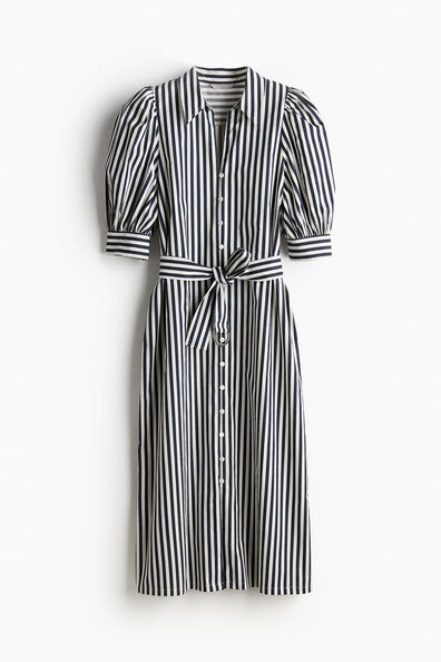 Belted shirt dress