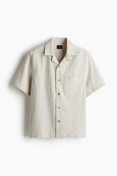 Regular Fit Linen-blend resort shirt