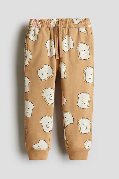Printed cotton joggers