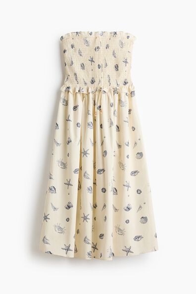 Linen-blend strappy dress